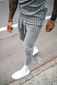 Striped Leisure Sport Suit Running Two-Piece Suit for men