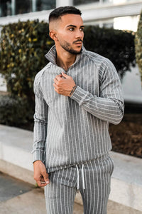 Striped Leisure Sport Suit Running Two-Piece Suit for men