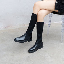 Load image into Gallery viewer, Leather High Boots Look Thinner Over The Knee Boots Women&#39;s Flat Bottom