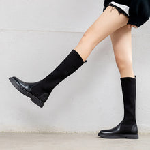 Load image into Gallery viewer, Leather High Boots Look Thinner Over The Knee Boots Women&#39;s Flat Bottom