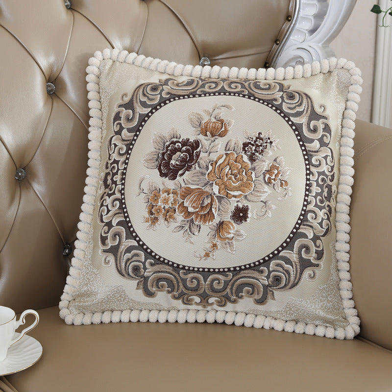 Embroidered Jacquard Cushion Cover