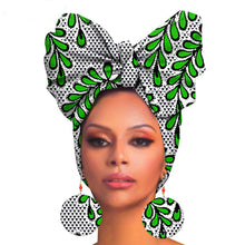 Cargar imagen en el visor de la galería, Fashion Printed Cotton Turban Exaggerated Earrings