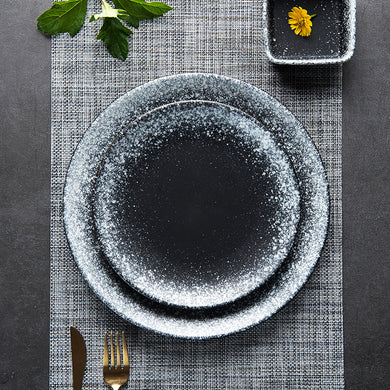 Japanese-style Household Ceramic Dish Net Red Plate