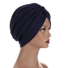 Charger l&#39;image dans la galerie, New Headwraps Hats For Women Solid Twist Ruffle Cotton Caps Chemo Beanies Turban Headwear