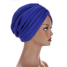 Charger l&#39;image dans la galerie, New Headwraps Hats For Women Solid Twist Ruffle Cotton Caps Chemo Beanies Turban Headwear