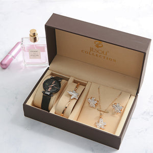 Ladies Gift Set Women Watch Bracelet Earring Necklace