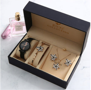 Ladies Gift Set Women Watch Bracelet Earring Necklace