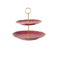 Cargar imagen en el visor de la galería, Nordic Minimalist Creative Ceramic Skewer Double-Layer Fruit Plate