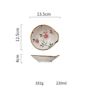 Ceramic Tableware Household Dish Plate Rice Bowl Soup Noodle Bowl High