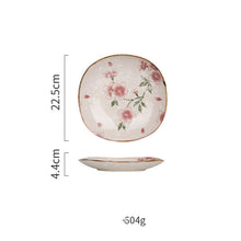 Cargar imagen en el visor de la galería, Ceramic Tableware Household Dish Plate Rice Bowl Soup Noodle Bowl High