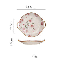 Cargar imagen en el visor de la galería, Ceramic Tableware Household Dish Plate Rice Bowl Soup Noodle Bowl High