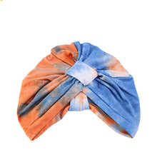 Charger l&#39;image dans la galerie, Tie Dyed Turban Hat Ethnic Style Turban Hat Square