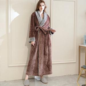 Winter Flannel Nightgown Pyjamas Thickened for men and women