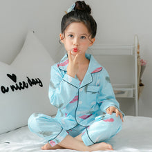 Load image into Gallery viewer, Children&#39;s Clothing Girls Cute Printing Long-sleeved Home Wear, Big Children&#39;s Thin Cotton Pajamas Set