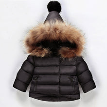 Cargar imagen en el visor de la galería, 1 year old baby girl&#39;s hand-stuffed cotton coat