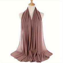 Laden Sie das Bild in den Galerie-Viewer, Solid Color Veil Chiffon Hijab