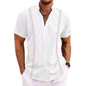 Men's Monochrome Short-sleeved Shirt