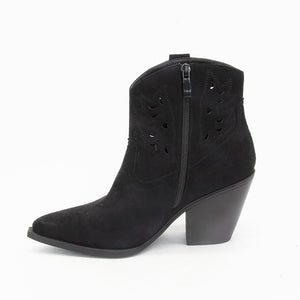 High heel solid color sleeve ankle boots