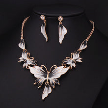 Charger l&#39;image dans la galerie, Drop Oil Butterfly Necklace Earring Set for Occasions