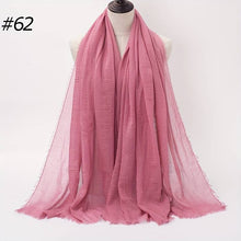 Cargar imagen en el visor de la galería, Wrinkle Bubble Hijab Soft Thin Breathable Gauze Solid Color