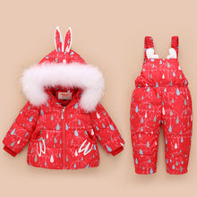 Cargar imagen en el visor de la galería, Children&#39;s down jacket suit 1-3 year old baby coat