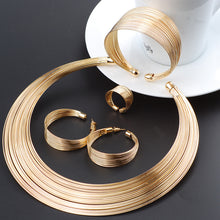 Cargar imagen en el visor de la galería, Fashion stripe metal Earring Set Accessories set for your occasion