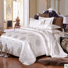 Cargar imagen en el visor de la galería, Luxury European Bedding Satin Jacquard Modal Cotton Tencel Set