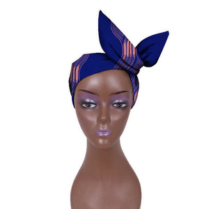 African Women Wax Cloth Cotton Turban