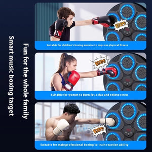 Music Boxing Machine Household With RGB Light Adults Mode Speed Adjustable For Indoor Kickboxing Karate Fitness Home