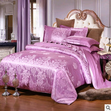 Cargar imagen en el visor de la galería, Luxury European Bedding Satin Jacquard Modal Cotton Tencel Set