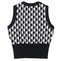 Charger l&#39;image dans la galerie, Diamond Jacquard Letter Geometric Vest Vest Women