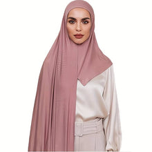 Cargar imagen en el visor de la galería, Solid Color Hijab Casual Long Scarf Windproof