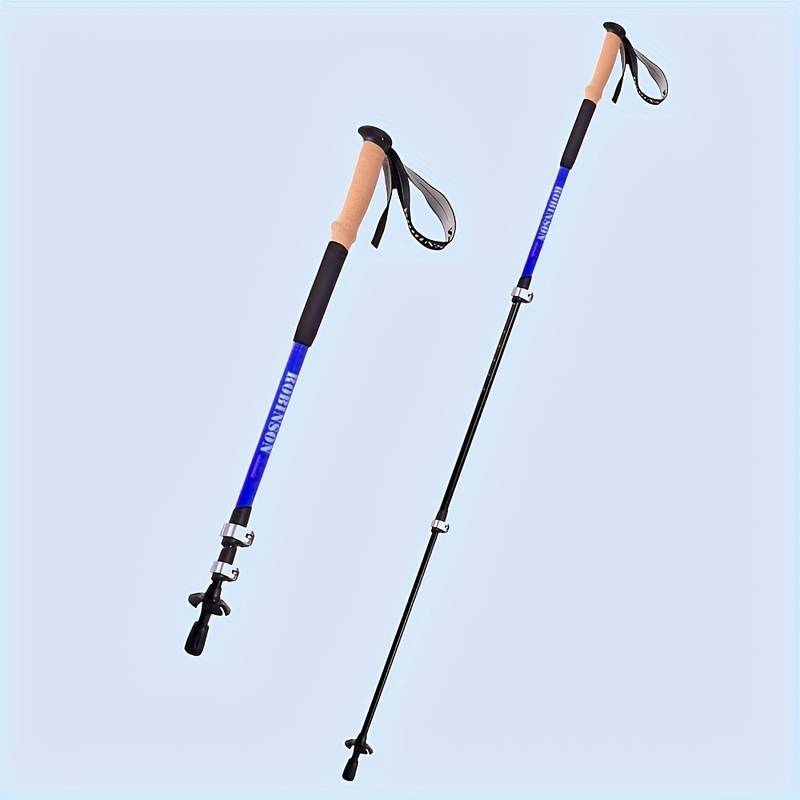 Foldable Lightweight Aluminum Alloy Trekking Pole, Adjustable Height