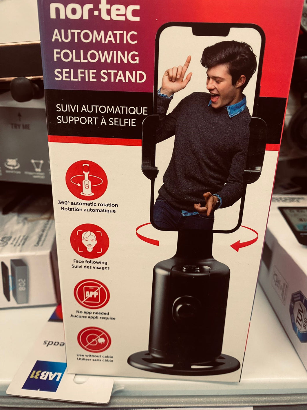 Selfie Mobile Holder With 360-degree rotation