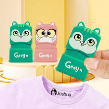 Load image into Gallery viewer, Kids colored  Squirrel Customized Name Stamp (Back to School)