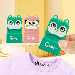 Kids colored  Squirrel Customized Name Stamp (Back to School)