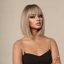 Cargar imagen en el visor de la galería, Long Straight Blonde Wigs Synthetic Wigs With Bangs Women&#39;s Wigs