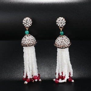 Women's Tassel Earring Necklace Two-piece Jewelry Set