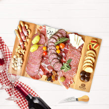 Load image into Gallery viewer, Bamboo Cheese Board &amp; Cutting Board Kitchen Supplies charicuterie board