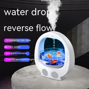 3 In 1 Anti-Gravity Home Humidifier Multifunctional Aromatherapy Machine Speaker Fish Tank Ambient Light