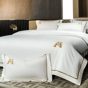 Elegent Cotton Embroidery Match Bed Sets