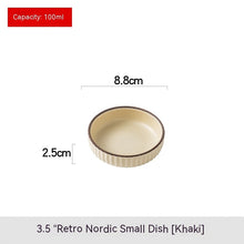 Cargar imagen en el visor de la galería, Ceramic Snack Plate Sauce Dipping Cold Dish Seasoning Dish