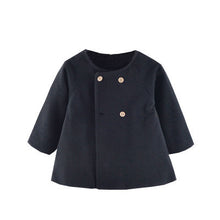 Cargar imagen en el visor de la galería, Autumn and winter new round neck long sleeve coat children&#39;s Cape overcoat