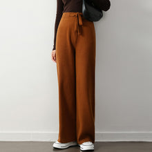 Charger l'image dans la galerie, Stretch Elastic Waistband Lace-up Straight Wide-leg Pants
