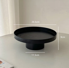 Laden Sie das Bild in den Galerie-Viewer, Round High Foot Fruit Plate Jewelry Storage Display Tray