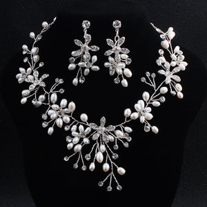 Pearl necklace and earring Accessories set for Occasions