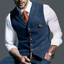 Laden Sie das Bild in den Galerie-Viewer, Casual Lapel Plaid Slim Fit Men&#39;s Vest