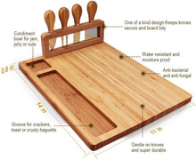 Laden Sie das Bild in den Galerie-Viewer, Bamboo cutting board bamboo tray cheese plate for your kitchen