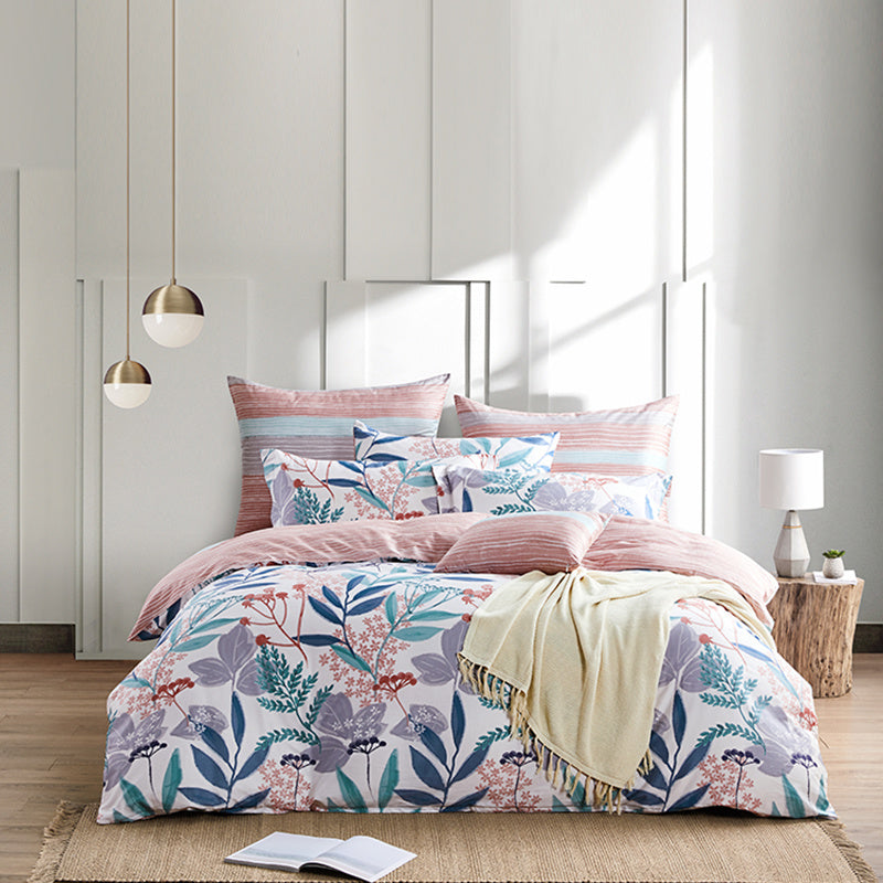 Luxury 4-piece set of long-staple cotton satin printed bedding Cover