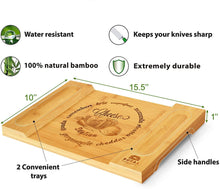 Load image into Gallery viewer, Bamboo Cheese Board &amp; Cutting Board Kitchen Supplies charicuterie board